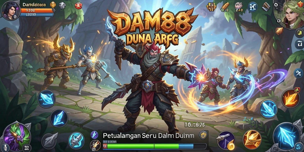 Screenshot gameplay ARPG dari DAM88 yang menampilkan pertarungan seru.