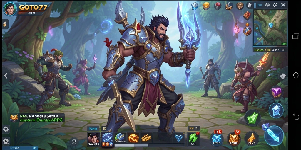 Menampilkan karakter beraksi dalam pertarungan ARPG yang menegangkan.