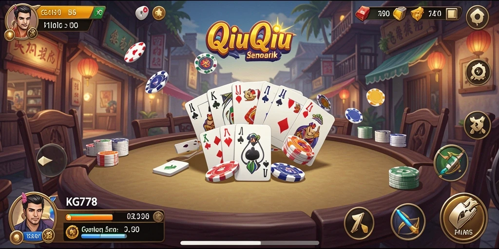 Screenshot KG778 menampilkan permainan QiuQiu yang seru dan menantang.