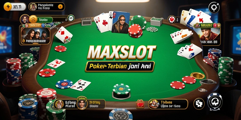 Screenshot gameplay Poker MAXSLOT yang seru dan mendebarkan.