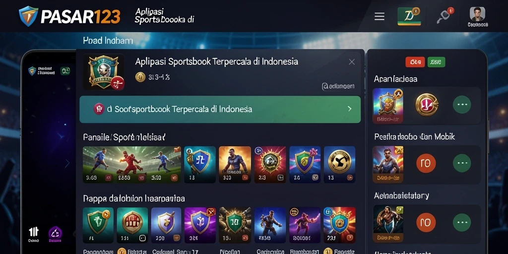 Screenshot PASAR123 menampilkan antarmuka taruhan olahraga yang menarik.