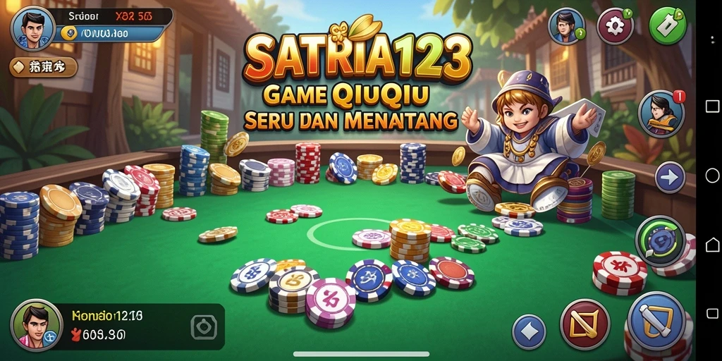 Screenshot gameplay QiuQiu SATRIA123 yang menarik.