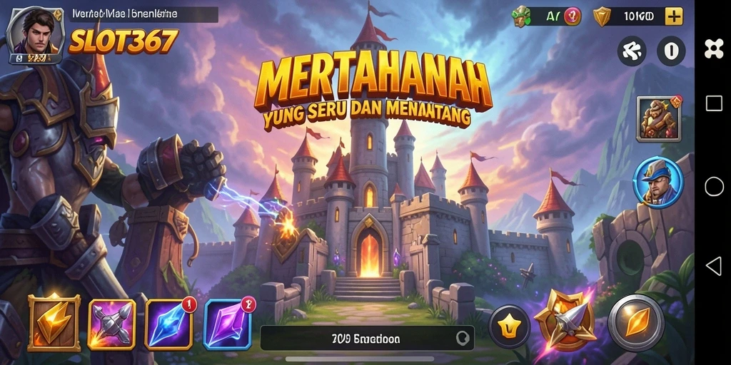 Screenshot gameplay SLOT367 menampilkan aksi Tower Defense yang mendebarkan.